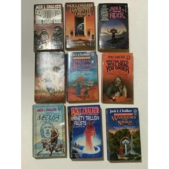 DOWNTIMING THE NIGHT SIDE by Jack Chalker (1985) Tor horror paperback 1st - Picture 1 of 10